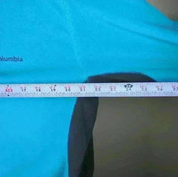 Columbia Men's Pine Ridge Half Zip Fleece Pullover Cyan Blue - Size  Medium - Picture 10 of 10